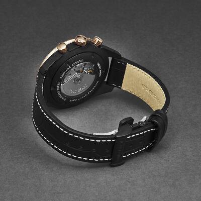 Pre-owned Louis Erard Louiserard Sportive, M, Strp, Blk Chrno-d,s/s Blk Gld-b,m A
