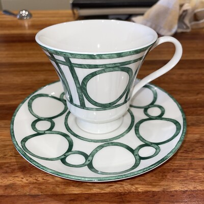 PICKARD CHINA, CHARLOTTE MOSS ''ELSIE'' CUP AND SAUCER, NWT!