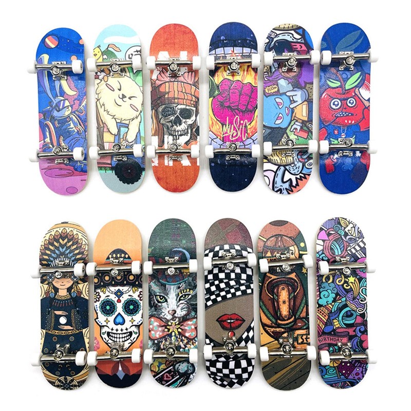 Mini Finger Skateboard Board Truck Boy Kids Party Toy Graffiti