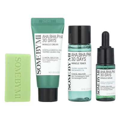 AHA.BHA.PHA 30 Days Miracle Starter Kit Edition, 4 Piece Kit