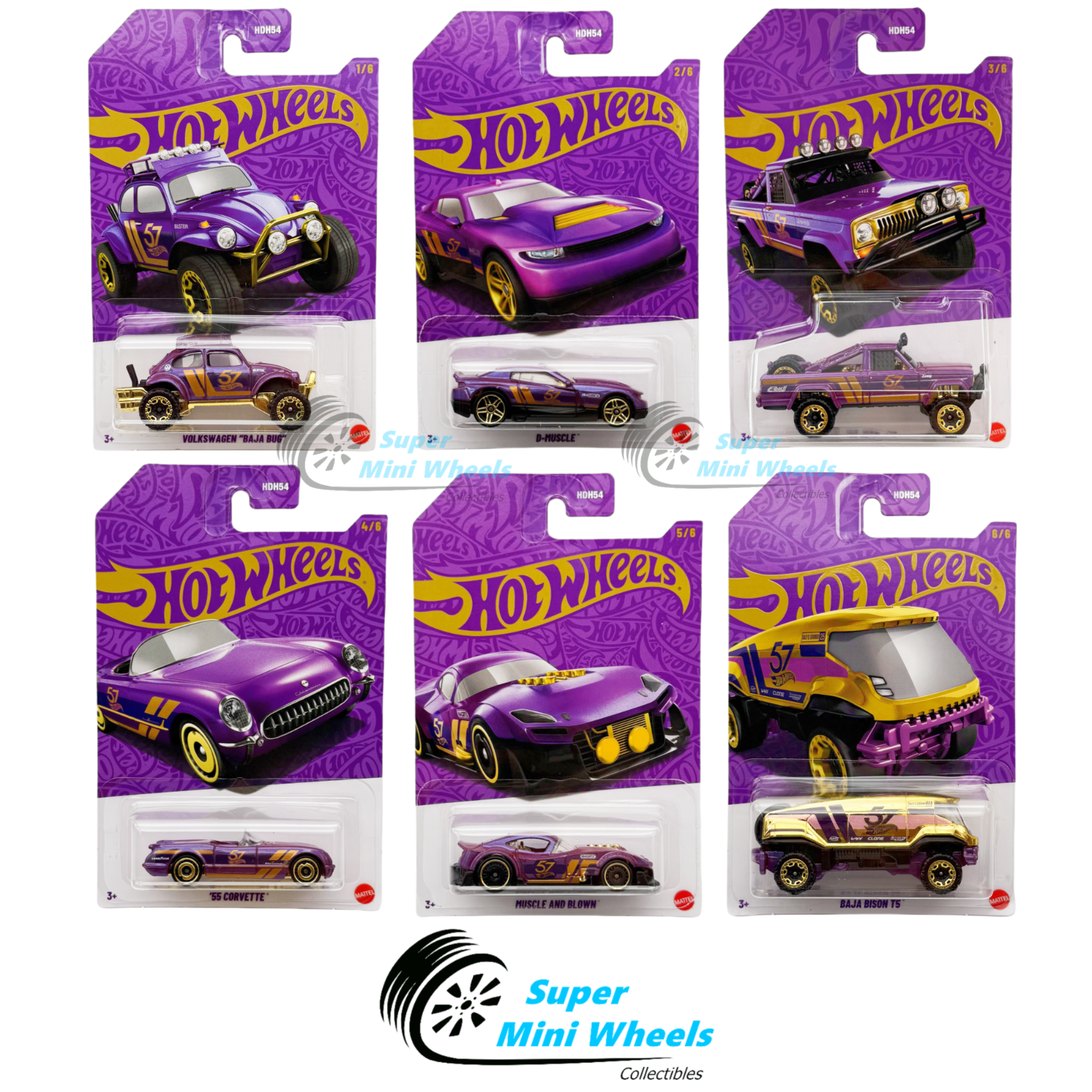Hot Wheels Convention 2025 Special Set　① Hot Wheels 2025 Pearl & Chrome - G Case (6 Cars Set) 57th