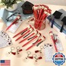 Weekgrat 30 Sets Graduation Gift Bulk Class of 2025 Gifts Graduation Smile Pens with Tassel Blessing Keychains Positive Bookmarks Party Favors for Teacher Students School Supplies(Red)