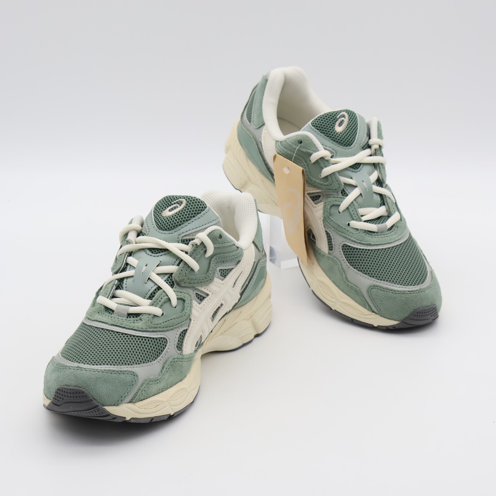 Pre-owned Asics 1203a383-302  Gel-nyc Ivy Smoke Grey Khaki Forret Green White (men's)