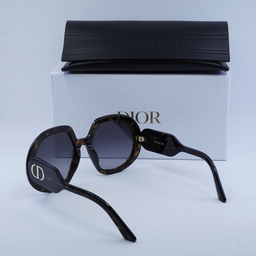 Pre-owned Dior Bobby R1u 20a1 Dark Havana/gradient Smoke 56-20-140 Sunglasses In Gray