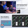 4 Channel Audio Interface USB Audio Mixer Sound Board Mixing Console Built In Bluetooth MP3 Computer Input +48V Phantom Power Mixer Audio For Karaoke Dj Stage Streaming Studio