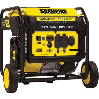 Champion Power Equipment Inverter Generator 6250 SurgeW 5000 RatedW Open Frame
