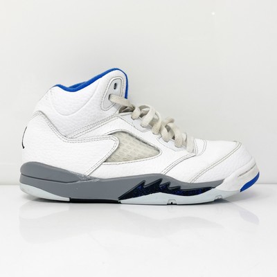 Кроссовки для баскетбола Nike Boys Air Jordan 5 440889-140, белые, размер 2,5 года