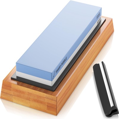 Premium Whetstone Knife Sharpening Stone 2 Side Grit 1000/6000 Waterstone- Wh...