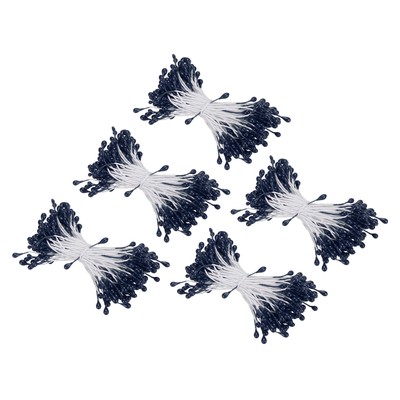750Pcs 3mm Double Heads Flower Stamen Artificial Flower Stamen Pistil Black