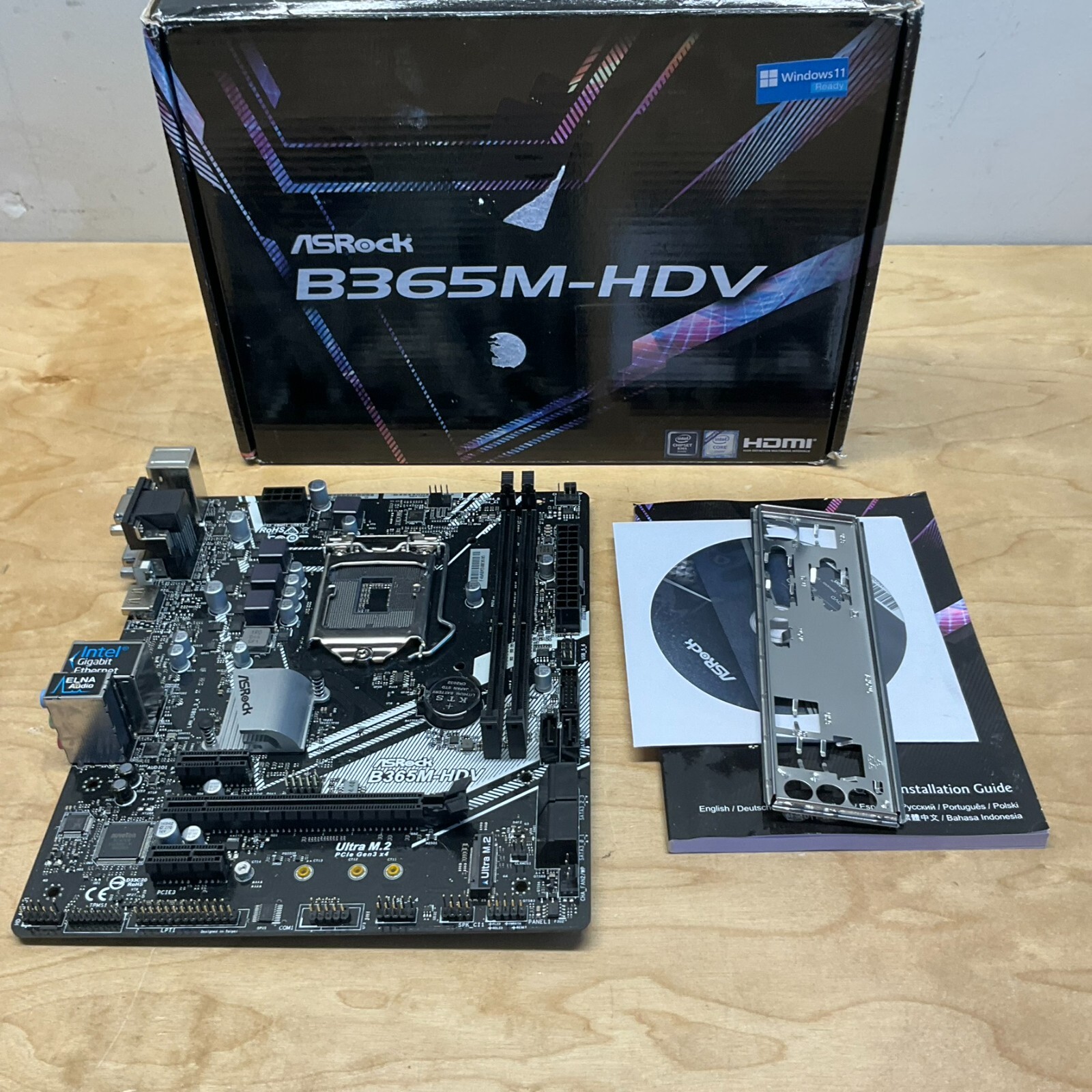 FOR PARTS ASROCK B365M-HDV INTEL LGA 1151 SOCKET MICRO ATX