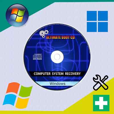 PC Repair Recovery Disc for Windows 11, 10, 7, 8, XP CD Disk Boot Crash Repair