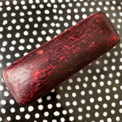 Antique Victorian Leather Stick Pin Box Jewelry Case Push Button