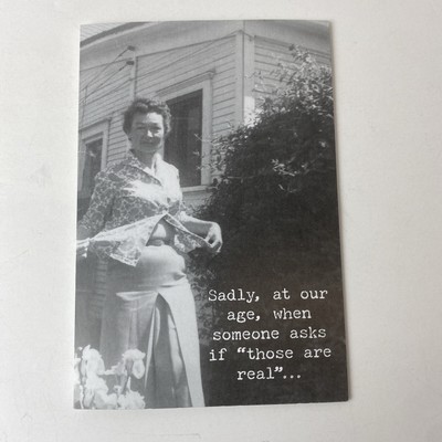 Happy Birthday Greeting Card Are Those Real Trash Talk by Annie Vintage Humor