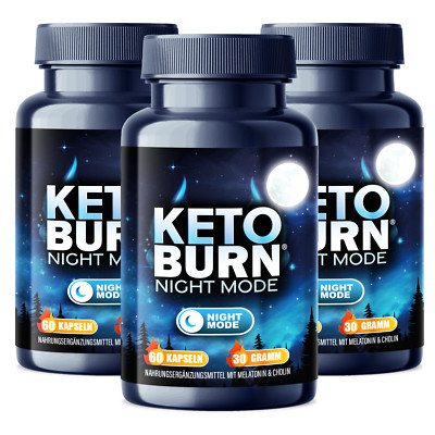 NEU: 3 x KETO BURN® Night Mode schnell Abnehmen beim Schlafen extrem Fetburner