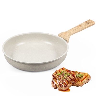 Nonstick Frying Pan Skillet Enduring Frying Pan with Heat Resistant Handle teGOp