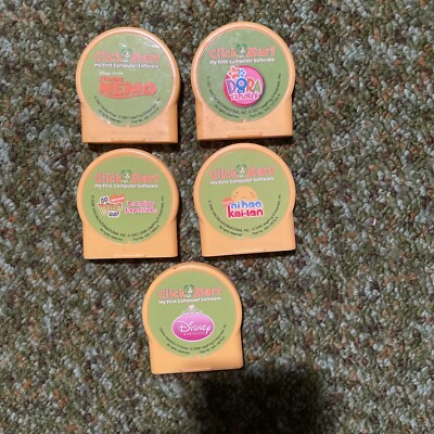 5 Leap Frog Click Start My First Computer Software Game Cartridges Leapfrog READ