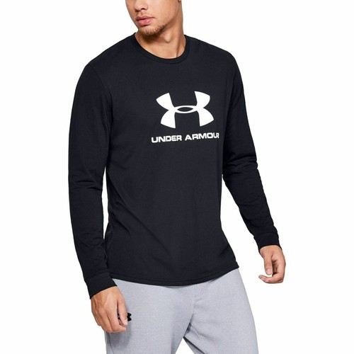 

[1329283-001] Мужская рубашка с длинным рукавом с логотипом Under Armour Sportstyle, Черный