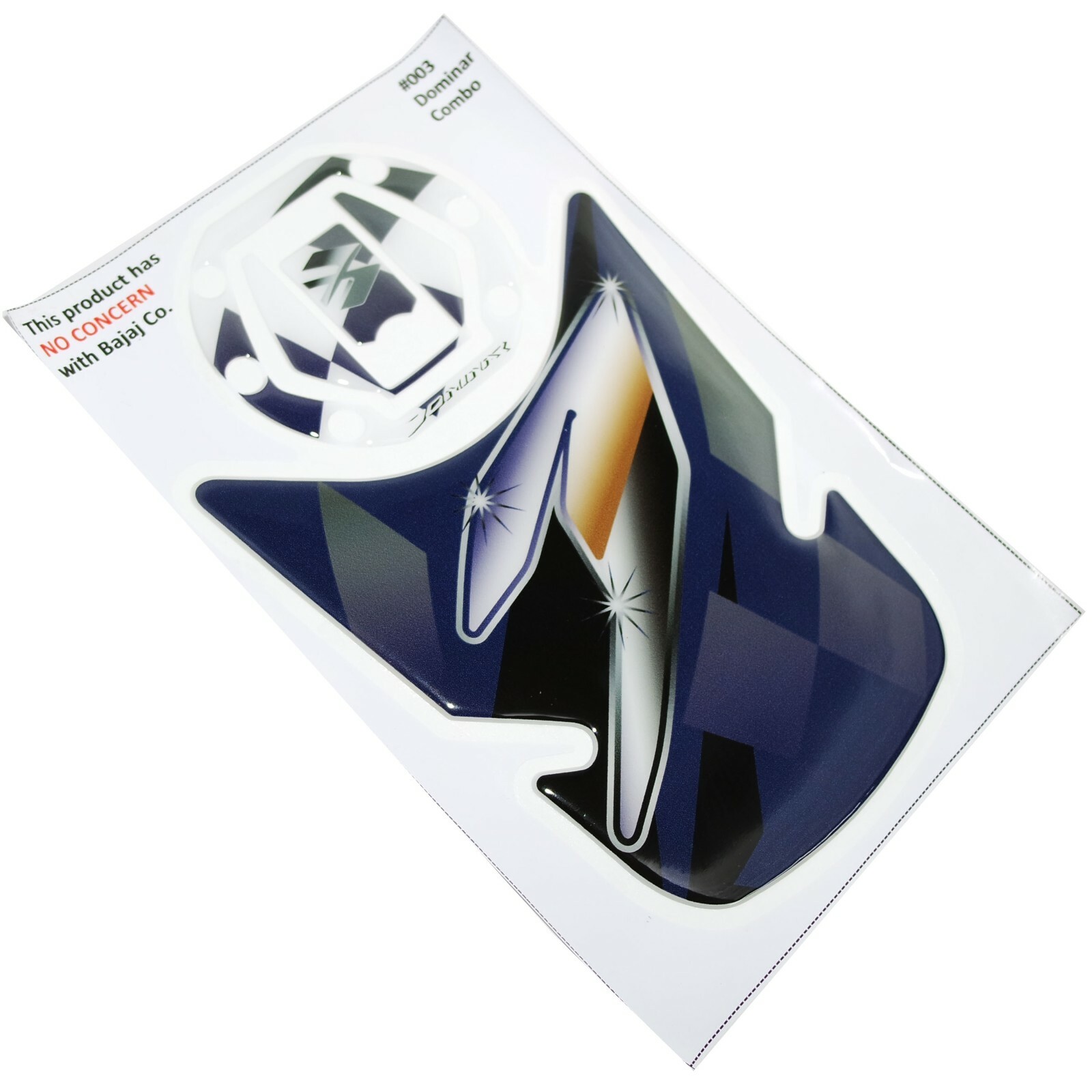 Petrol Fuel Tank & Cap Protector Pad Sticker Emblem Blue Bajaj Dominar 400 
