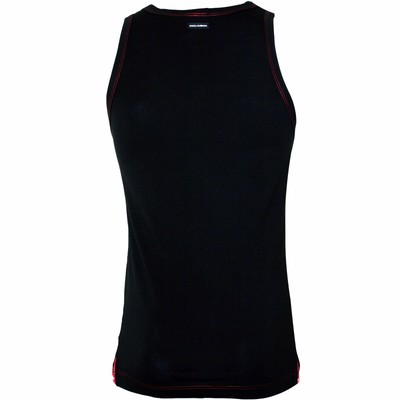 DOLCE & GABBANA DOLCE & GABBANA SPORT PIMA BAUMWOLLE STRETCH HERREN GYM WESTE, SCHWARZ