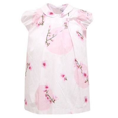 8664R vestito bimba SIMONETTA TINY abito bianco/rosa dress kid