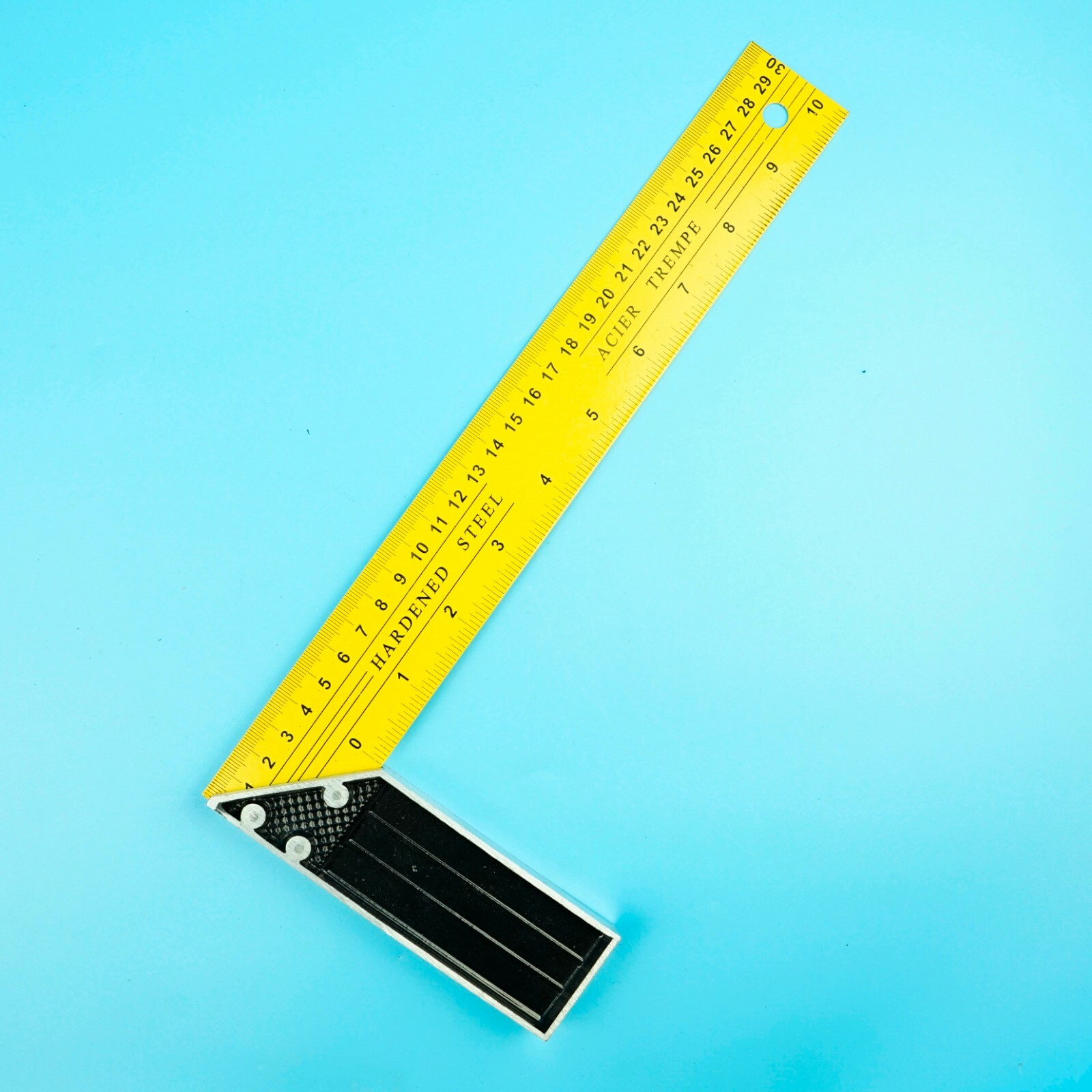 12" 250mm Try Angle L Square Steel Type A Ruler Measure GOOD 90° 45