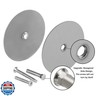 NAUBEA 1 Pack Door Hole Cover Plate Brushed Satin Nickel Deadbolt Cover Plate 2 5/8