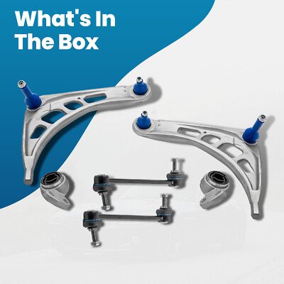 Front Lower Suspension Wishbone Arms, Bushes & Links Kit For BMW 3 Series E46 Z4