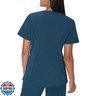 Hanes Women's Scrubs Healthcare Top, Moisture-Wicking Stretch Scrub Shirts, Ribbed Side Panels Caribbean Blue