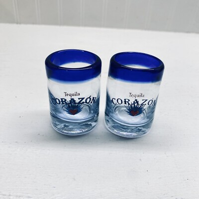 Corazon de Agave Tequila Set Of 2 Shot Glasses