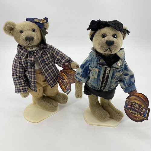 Купить Brаss buttоn Brass Button Bears Pair Of 2 Bears Roxy 1980s And 1990s With stAnds