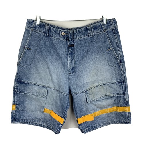Marithe Francois Girbaud Taped Shuttle Denim Jean Shorts