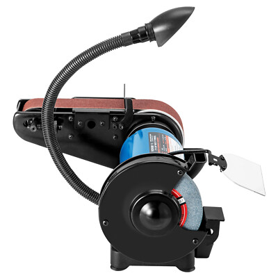 VEVOR Combo Belt Sander Grinder Bench Sharpener 6" Disc 2" x 28" Belt w/ Lamp