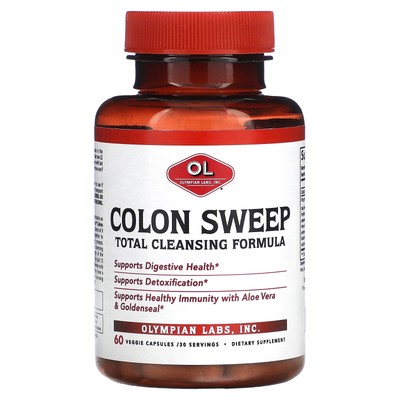 Colon Sweep, Формула полного очищения, 60 растительных капсул