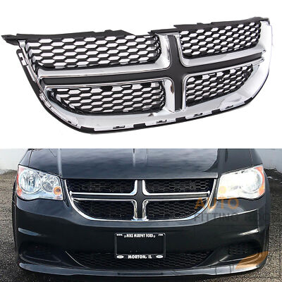 For 2011-2020 Dodge Grand Caravan Chrome Front Grille Upper Bumper Grill