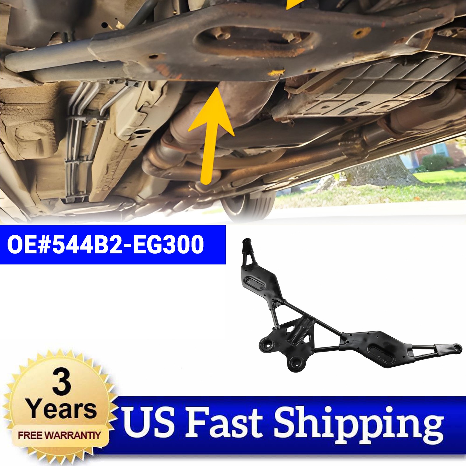 Front Subframe Crossmember Brace Bracket 544B2-EG300 For INFINITI