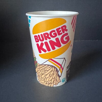 Vintage 1994 Burger King Always Coca Cola 16oz Paper Cup Un-Used Stranger Things