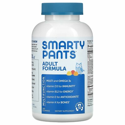 SmartyPants Adult Complete 180 Gummies Без яиц, Без глютена, Без молока, Нет