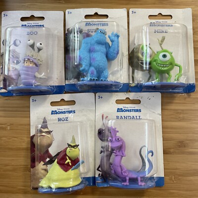 5 Monsters Inc Pixar 2.5'' Mini Figure  Complete Set Sulley Boo Mike Roz Randall