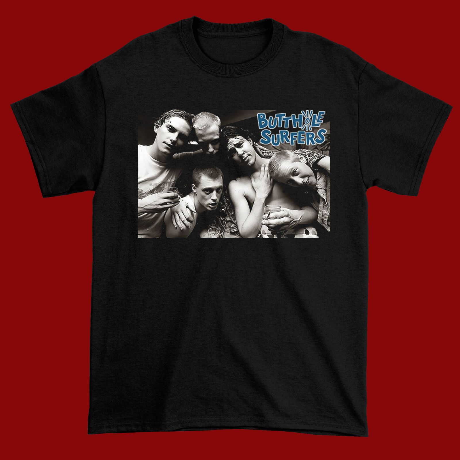 BUTTHOLE SURFERS Tシャツ　Black rubberwear 90s Butthole Surfers T-shirt Vintage Reprint Gift Fan Shirt