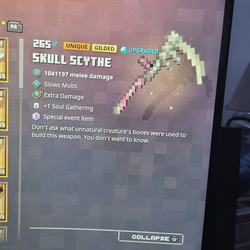 Minecraft Dungeons - Weapons Unique Gilded Perfect Xbox/PS4