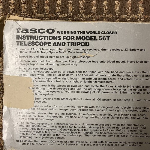 Tasco 56T Telescope 200x50 mm with 54
