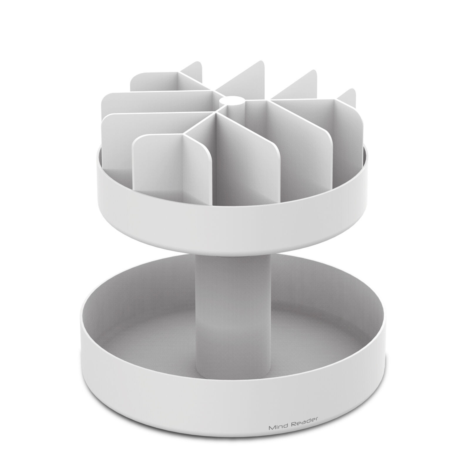 2 Tier Snack Storage Lazy Susan Holder Rack Stand Organizer Office Kitchen New
