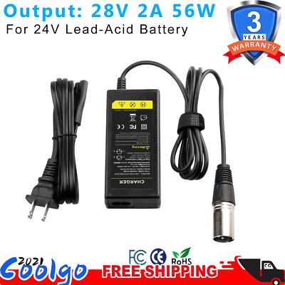 28V 2A Wheelchair Charger for Go-Go Elite Traveller Plus HD, Drive Medical scout