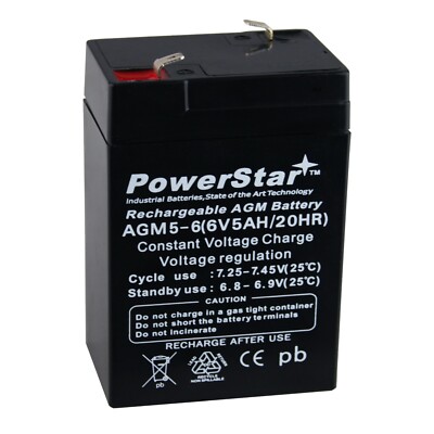 6v 4.5 upgrade 6v 5ah Casil 650 Battery Replaces PS-640 GP645 LC-RB064P NP4.5-6