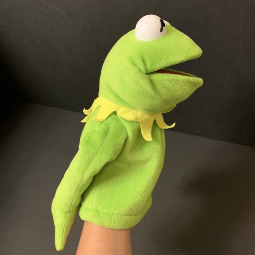 Rare Disney Gund Kermit Frog Hand Puppet Plush Muppets Sesame Street