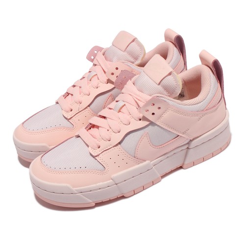 

Nike Wmns Dunk Low Disrupt Light Мягкий розовый бледно-коралловый женский повседневный CK6654-602, Wmns Dunk Low Disrupt