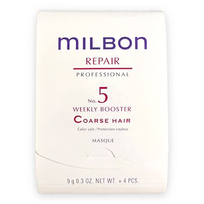 Milbon Repair No. 5 Weekly Booster - For Coarse Hair 4 x 0.3 Fl. Oz.