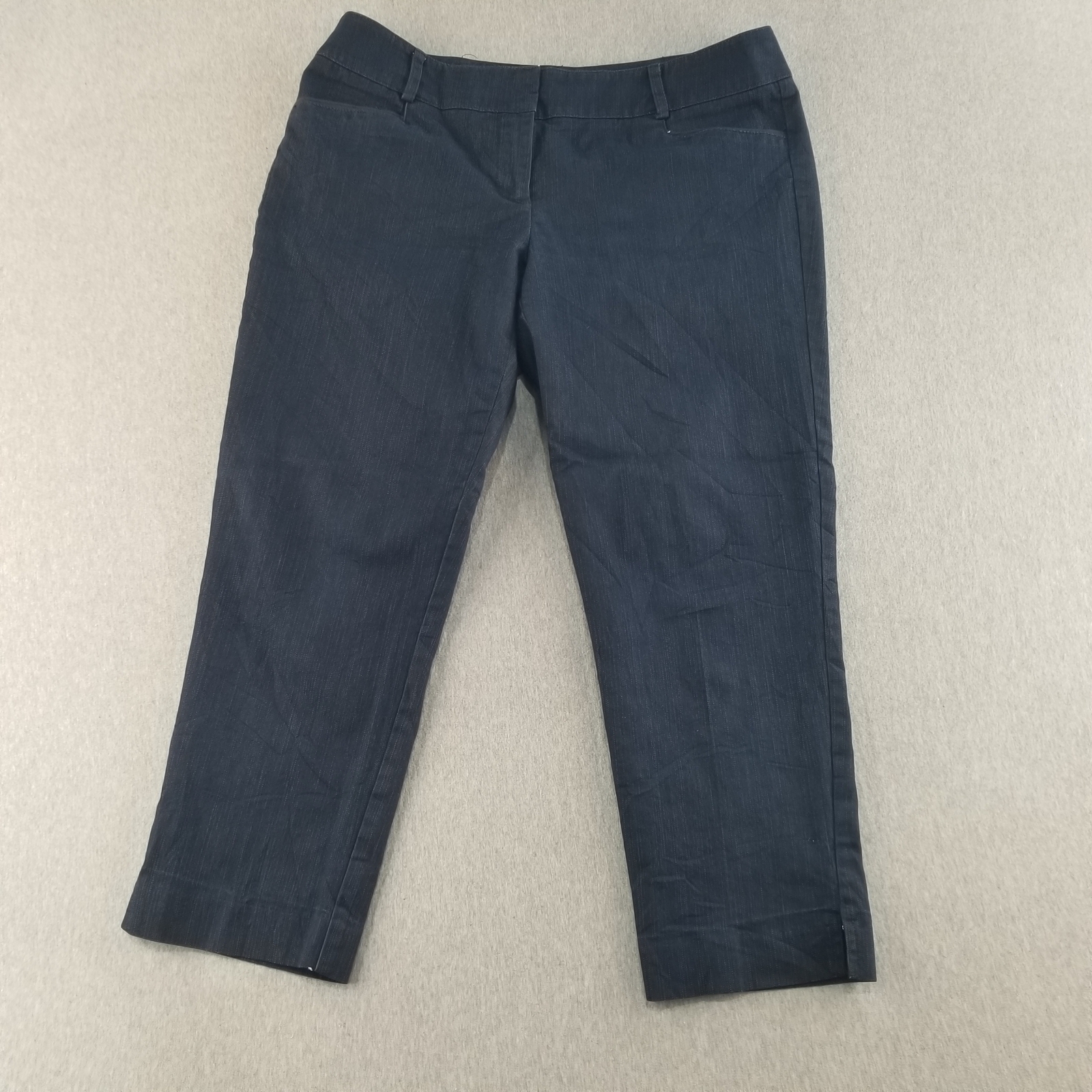7th Avenue Jeans Women's Sz6 Dark Blue Wash Capri Normcore Classic Stretchy