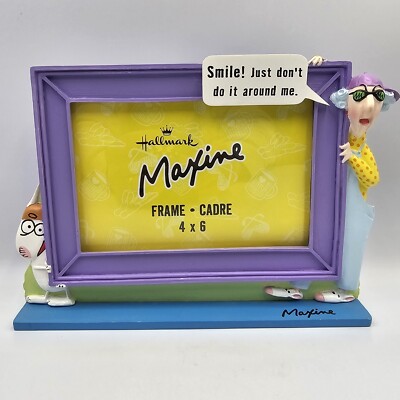 Hallmark Maxine Picture Frame  Smile! Just Don t Do It Around Me  4x6 Funny