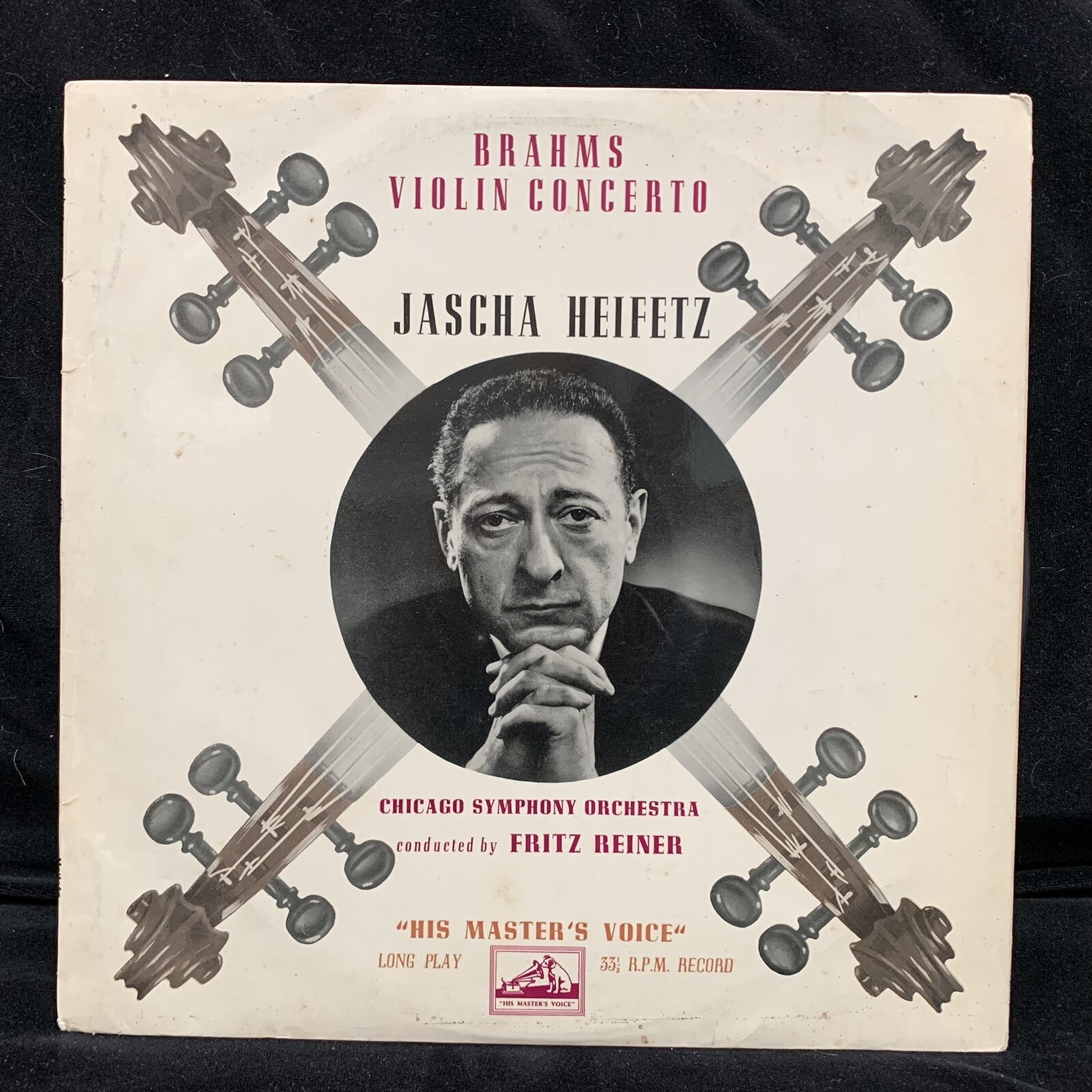 Jascha Heifetz ヴィオリン協奏曲 '60s ビンテージLP JASCHA HEIFETZ violin - BRAHMS Violin Concerto - Reiner